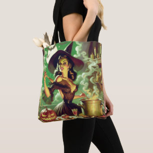 Vintage Hexe Halloween Pin-Up