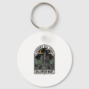 Vintage Hexe Halloween Spukhaus-Shirt_1 Schlüsselanhänger