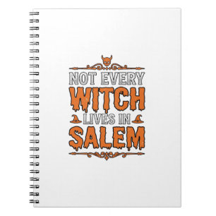 Vintage Hexe Salem Halloween-Schriftdesign_1 Notizblock