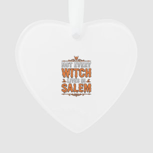 Vintage Hexe Salem Halloween-Schriftzug Design_1 Ornament