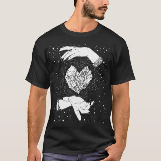 Vintage Hexe, Valentine, Kristallherz, Hexen T-Shirt