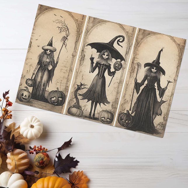 Vintage Hexen AltHalloween-Dekoupage Seidenpapier (Von Creator hochgeladen)