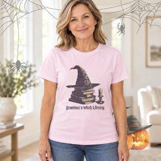 Vintage Hexen-Design für Bücherliebhaber T-Shirt