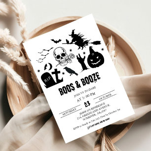 Vintage-Hexen-Halloween-Chef & -Saufparty Einladung
