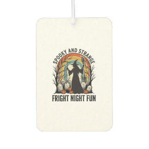 Vintage Hexen Halloween Friedhof Silhouette Kunst_ Autolufterfrischer