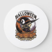 Vintage-Hexen-Halloween-Kürbis-Mond-Gravur-Kunst
