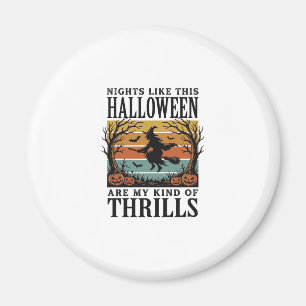 Vintage-Hexen-Halloween-Schreckensszenen-Gravur-De Magnet