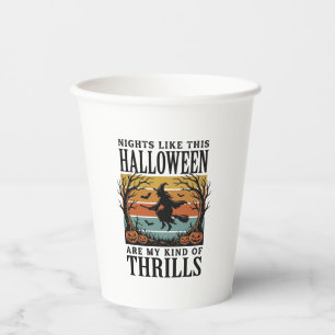 Vintage-Hexen-Halloween-Schreckensszenen-Gravur-De Pappbecher