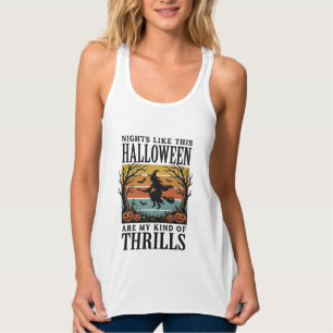 Vintage-Hexen-Halloween-Schreckensszenen-Gravur-De Tank Top
