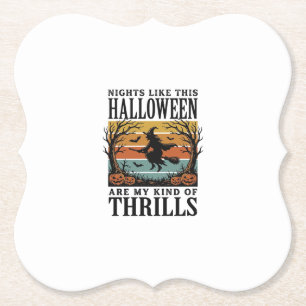 Vintage-Hexen-Halloween-Schreckensszenen-Gravur-De Untersetzer