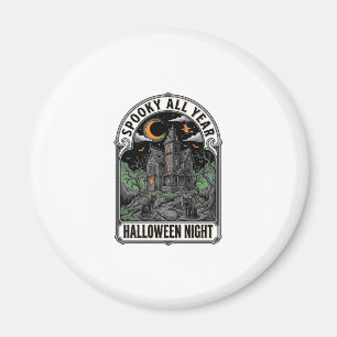 Vintage Hexen Halloween Spukhaus-Shirt_1 Magnet