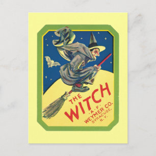 Vintage-Hexen-Produktlabel-Kunst Postkarte