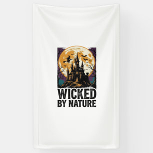 Vintage-Hexen-Shirt Gruselige Geisterburg Hallowee Banner