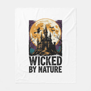 Vintage Hexen-Shirt Gruseliger verlassener Schloss Fleecedecke