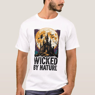 Vintage-Hexen-Shirt Gruseliger verlassener Schloss T-Shirt