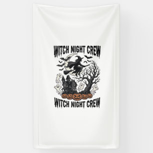 Vintage-Hexen-Shirt Halloween-Coven-Nacht-Grafik_ Banner