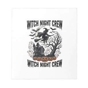 Vintage-Hexen-Shirt Halloween-Coven-Nacht-Grafik_ Notizblock