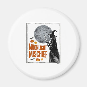 Vintage-Hexen-Shirt Halloween-Mond-Silhouette_1 Magnet