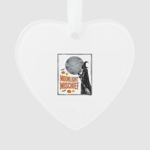 Vintage-Hexen-Shirt Halloween-Mond-Silhouette_1 Ornament