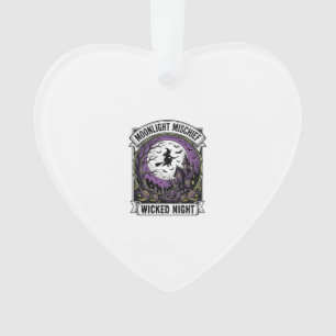 Vintage-Hexen-Shirt mondbeschienenes unheimliches Ornament