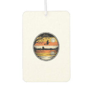 Vintage-Hexen-Sonnenuntergang-Halloween-Vektordesi Autolufterfrischer