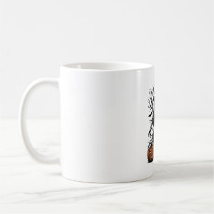 Vintage-Hexen-Vogelscheuche-Halloween-Kürbis-Shirt Kaffeetasse