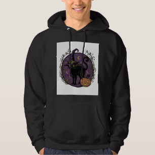 Vintage-Hexenkatze-Halloween-Vektor-Shirt-Design_1 Hoodie