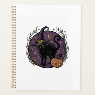 Vintage-Hexenkatze-Halloween-Vektor-Shirt-Design_1 Planer
