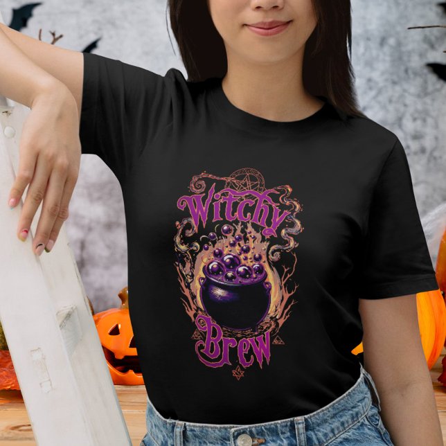 Vintage Hexenkleidung verspooky Halloween Look Dam T-Shirt (Von Creator hochgeladen)