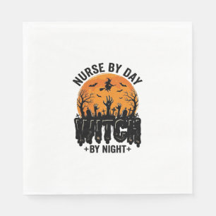 Vintage-Hexenkrankenschwester-Halloween-Design_1 Serviette
