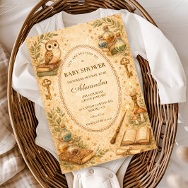 Vintage Hexenmeister-Zauber-Baby-Party Einladung