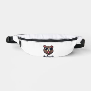 Vintage Hey Paws Up Bär mit Sonnenbrille Lustiger  Bauchtasche