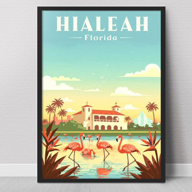 Vintage Hialeah Florida Poster (Von Creator hochgeladen)