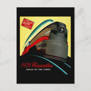 Vintage-Hiawatha-Stromlinienzug Postkarte