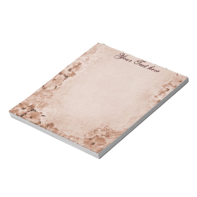 Vintage Hibiskus Notizblock (Rotiert)