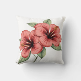 Vintage-Hibiskus-Wurfkissen Kissen
