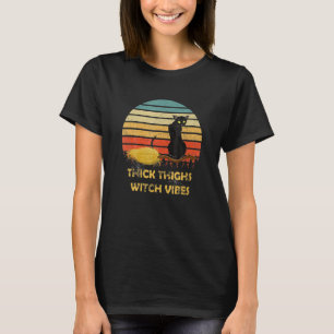 Vintage Hick Highs Hexe Vibes Hexchy Halloween Ca T-Shirt