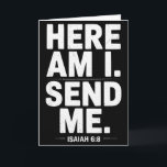 Vintage Hier bin ich, sende mich Missionsteam Miss Karte<br><div class="desc">Vintage Hier bin ich,  sende mich Missionsteam Missionarsreise</div>