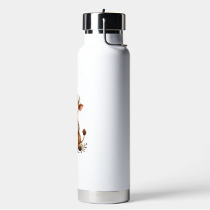 Vintage Highland-Kuh Coffee Lover Wasserfarbe Süß Trinkflasche