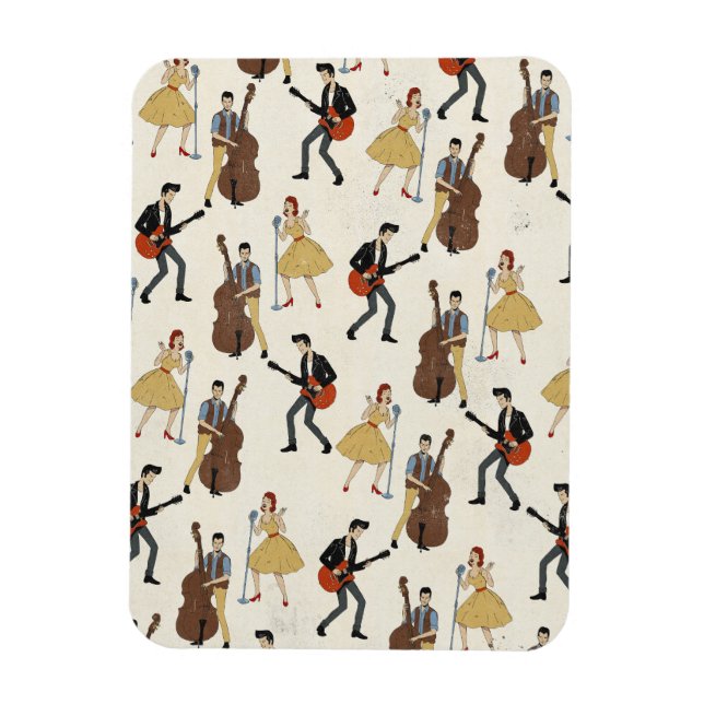 Vintage Hillbill Rockers Magnet (Vertikal)