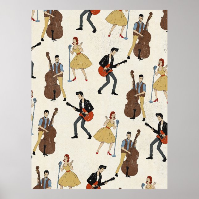 Vintage Hillbill Rockers Poster (Vorne)