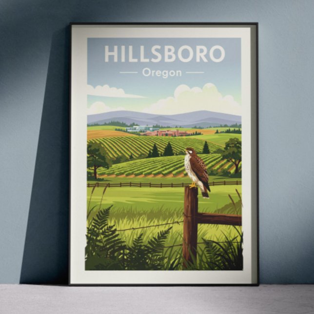 Vintage Hillsboro Oregon Poster (Von Creator hochgeladen)