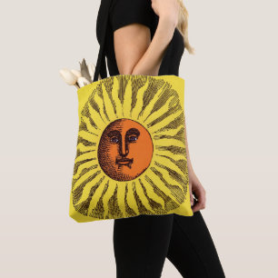 Vintage Himmel Gelbe Lächelnde Glückliche Hippie-S