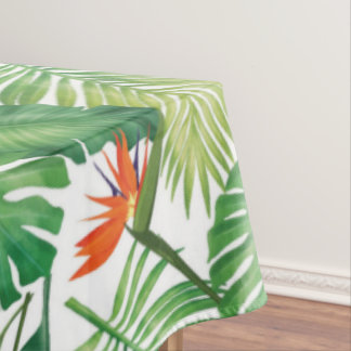 Vintage Himmel Vogel Floral Grün Elegant Tropisch Tischdecke