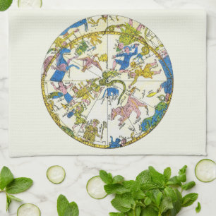 Vintage Himmelfahrt, arabischer Raum, Sternbilder Geschirrtuch