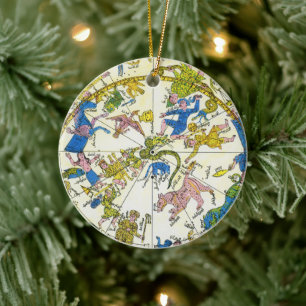 Vintage Himmelfahrt, arabischer Raum, Sternbilder Keramik Ornament