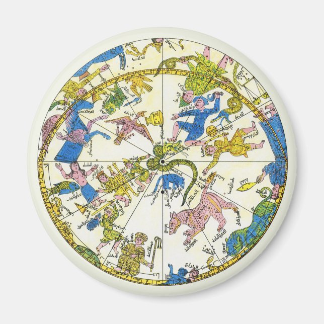 Vintage Himmelfahrt, arabischer Raum, Sternbilder Magnet (Vorne)