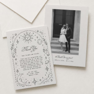 Vintage-Himmelhochzeit-Dankeskarten Einladung