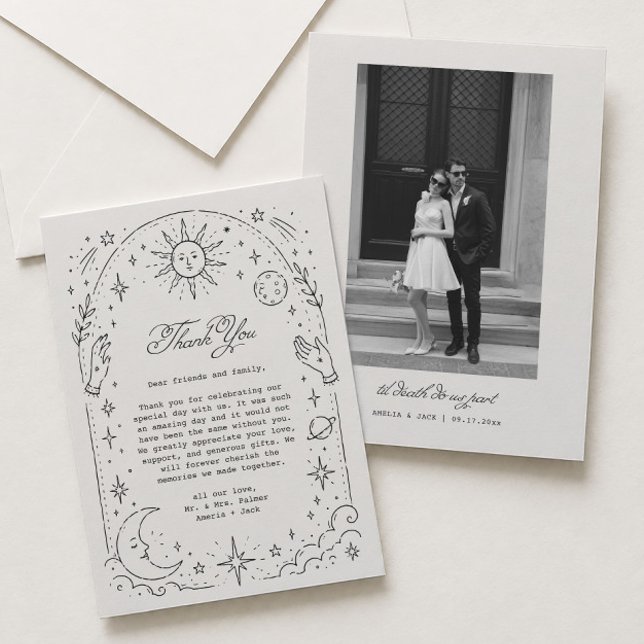 Vintage-Himmelhochzeit-Dankeskarten Einladung (Von Creator hochgeladen)