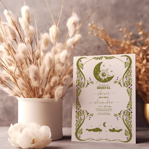 Vintage Himmels-Botanische Brautparty Einladung